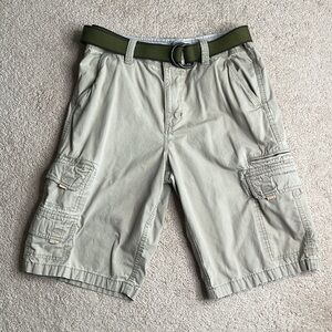 Canyon River Blues Tan Cargo Shorts with Belt